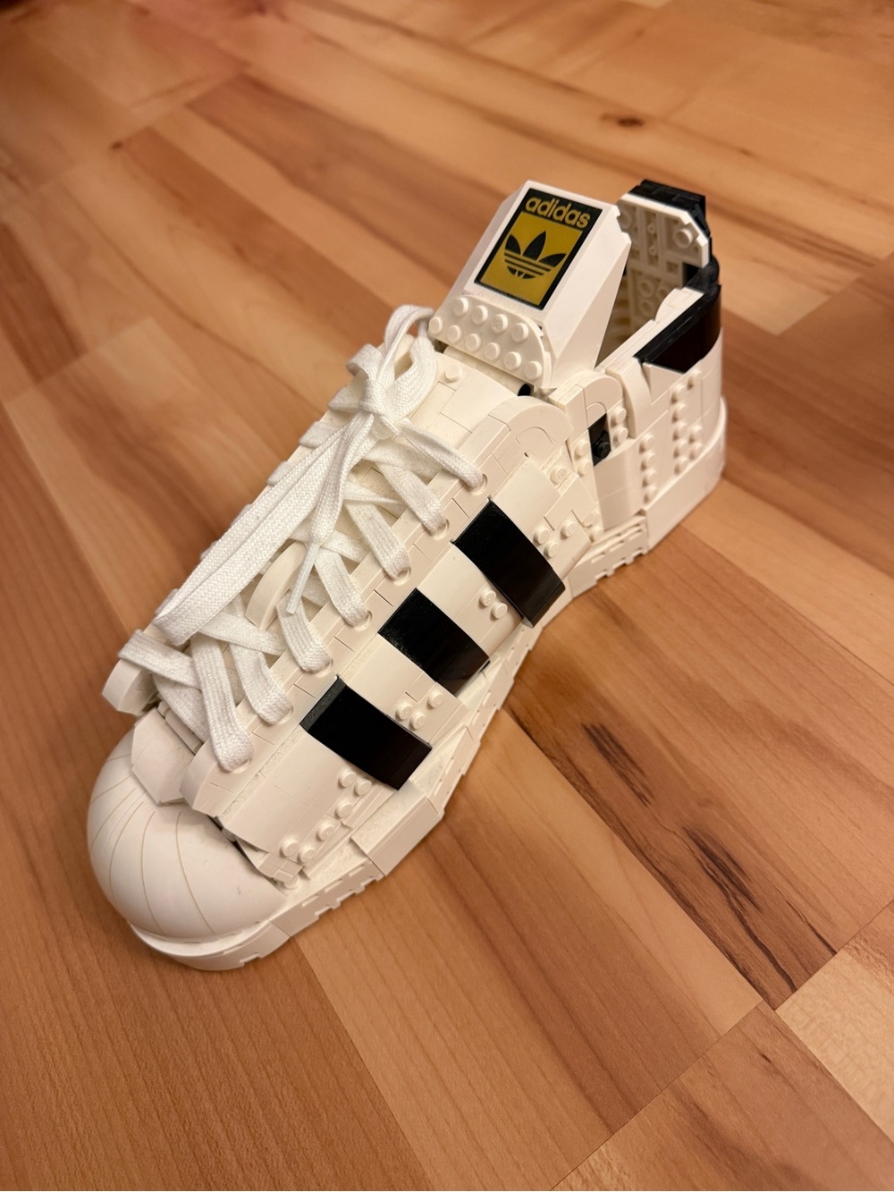 Lego White and Black Adidas Sneaker Build